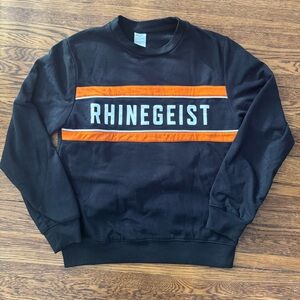 RHINEGEIST BREWERY BEER JUNGLE CAT SWEATSHIRT Black and Orange Men's Sweater
